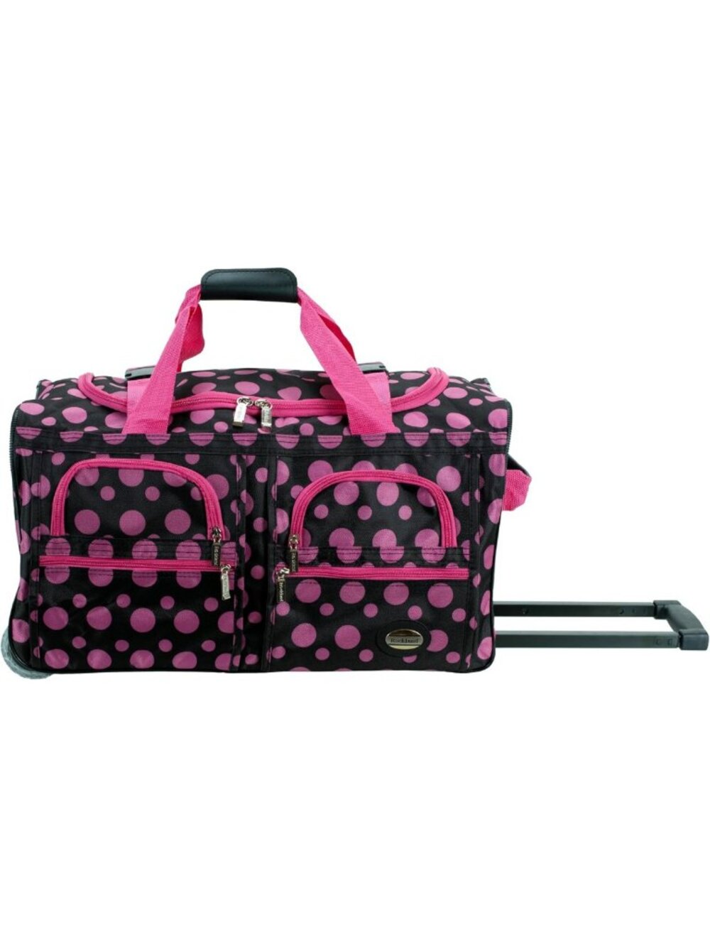Spacious Black 22" Rolling Duffel Bag - Lightweight, Travel-Friendly Luggage